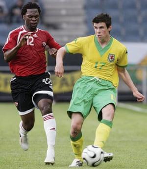 Bale's debut for Wales in May 2006 in a friendly against Trinidad and Tobago.