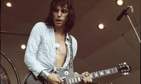 Jeff Beck performing at Crystal Palace Bowl, London, in 1972. He was a central figure in several key developments in rock.
