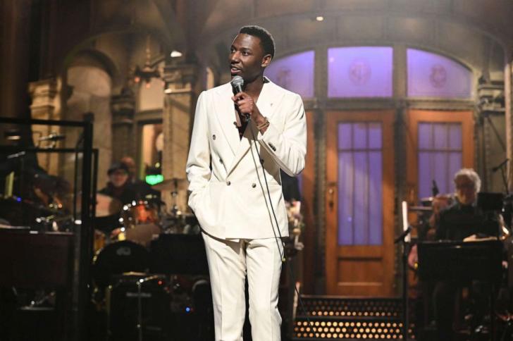 PHOTO: Host Jerrod Carmichael is pictured during his monologue on 